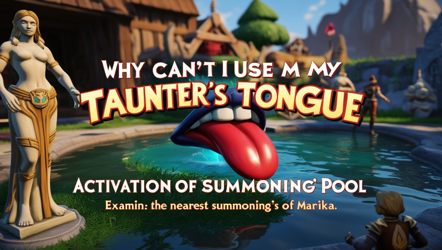 Why Can't I Use My Taunters Tongue