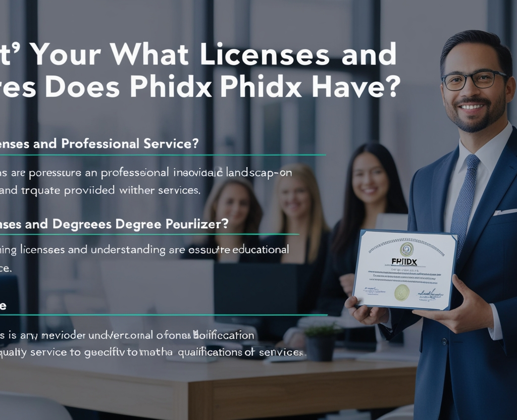 What Licenses and Degrees Does Phidx Have